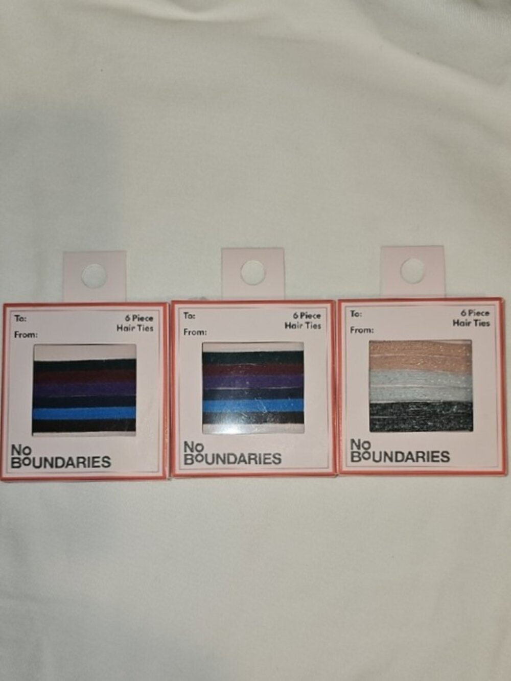 No Boundaries 3 Packs of 6 pc Hair Ties New